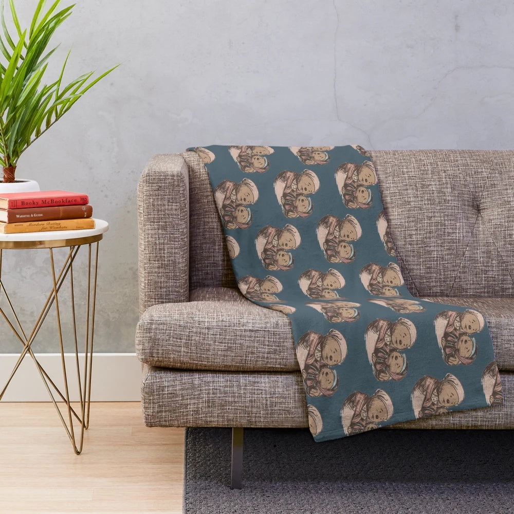 Emmet Otter themed plush blanket with cozy and soft design