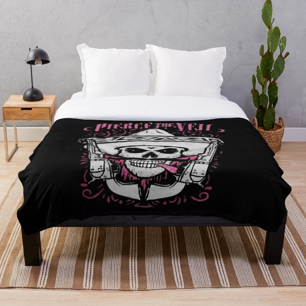 Pierce the Veil themed plush blanket