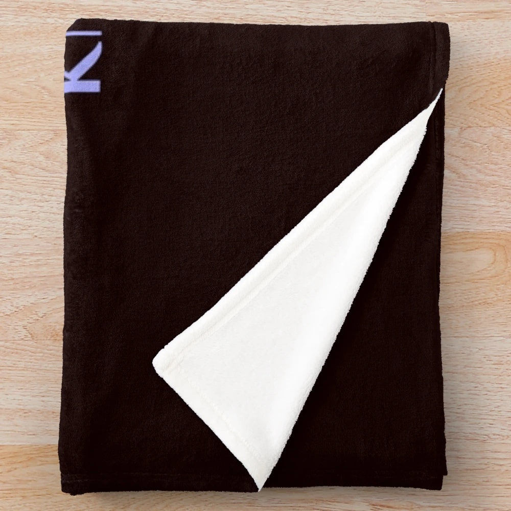 Plush blanket featuring inspiring science quotes and a female scientist symbol