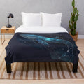 Plush blanket featuring mythical sea creatures