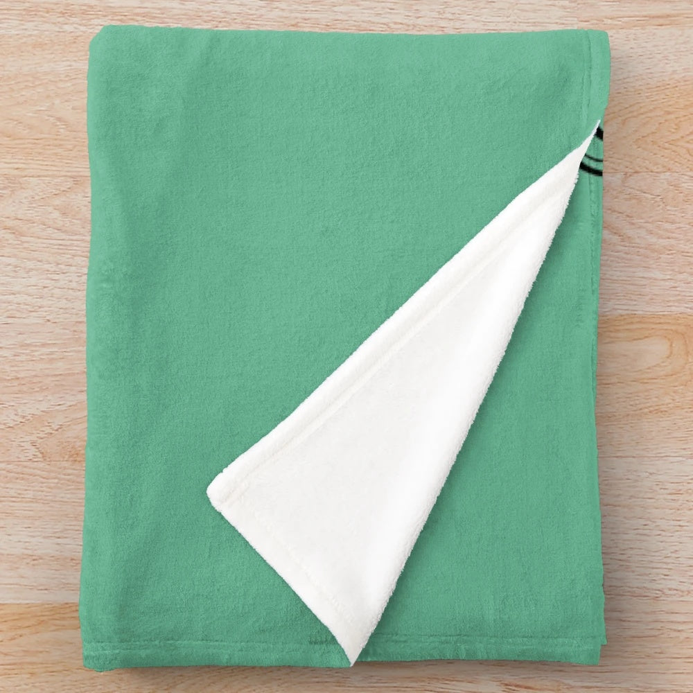 Plush blanket featuring a mermaid design with seaweed elements