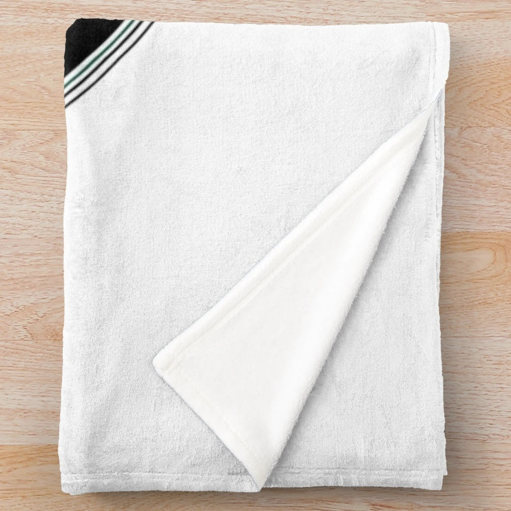 Plush blanket featuring mythological creatures like Bigfoot and Moon Moth