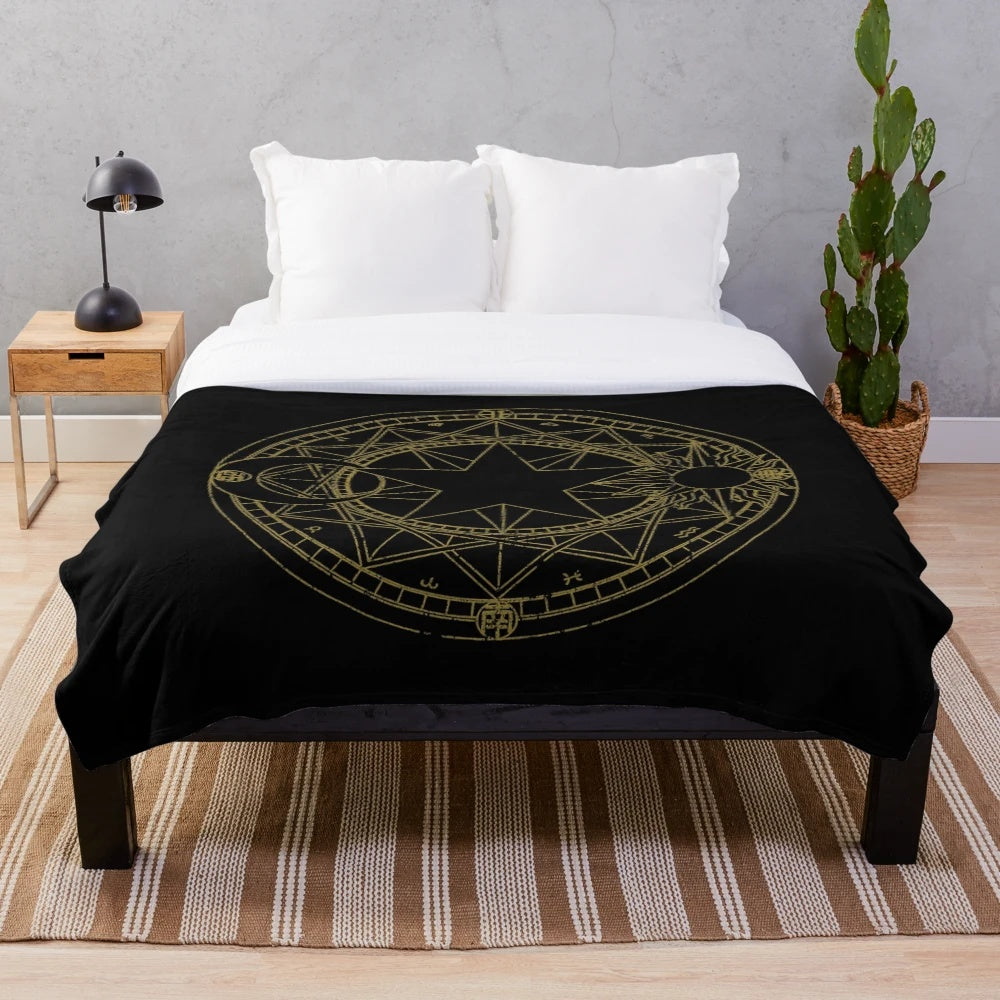 Sakura's Magic Circle Plush Blanket featuring the iconic design from Cardcaptor Sakura anime