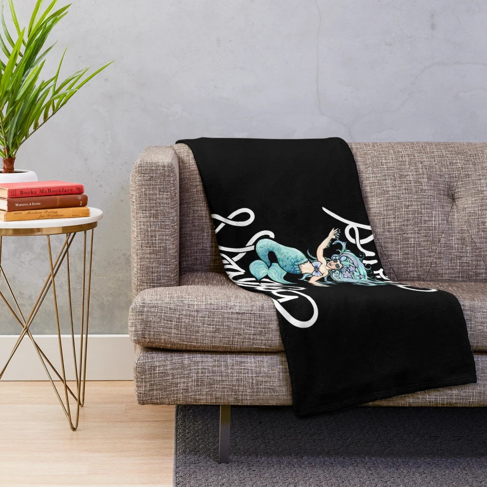 Sweet and salty plush mermaid themed blanket