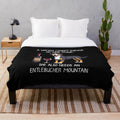 Entlebucher Mountain Dog and Wine Funny Plush Blanket