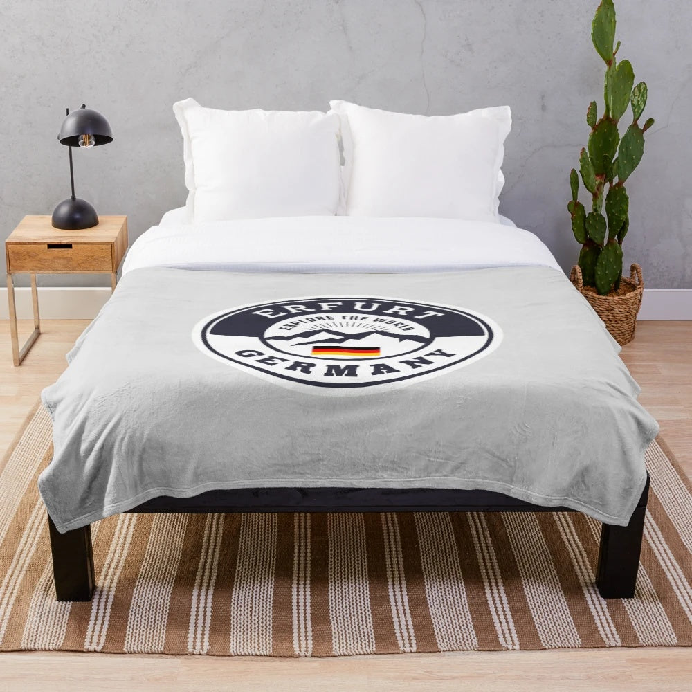 Erfurt German crest design plush blanket