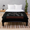 A soft, plush blanket featuring a magical, mythical design inspired by Asian folklore and fantasy.