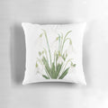 Breathtaking hand-painted white snowdrop flower botanical watercolor painting