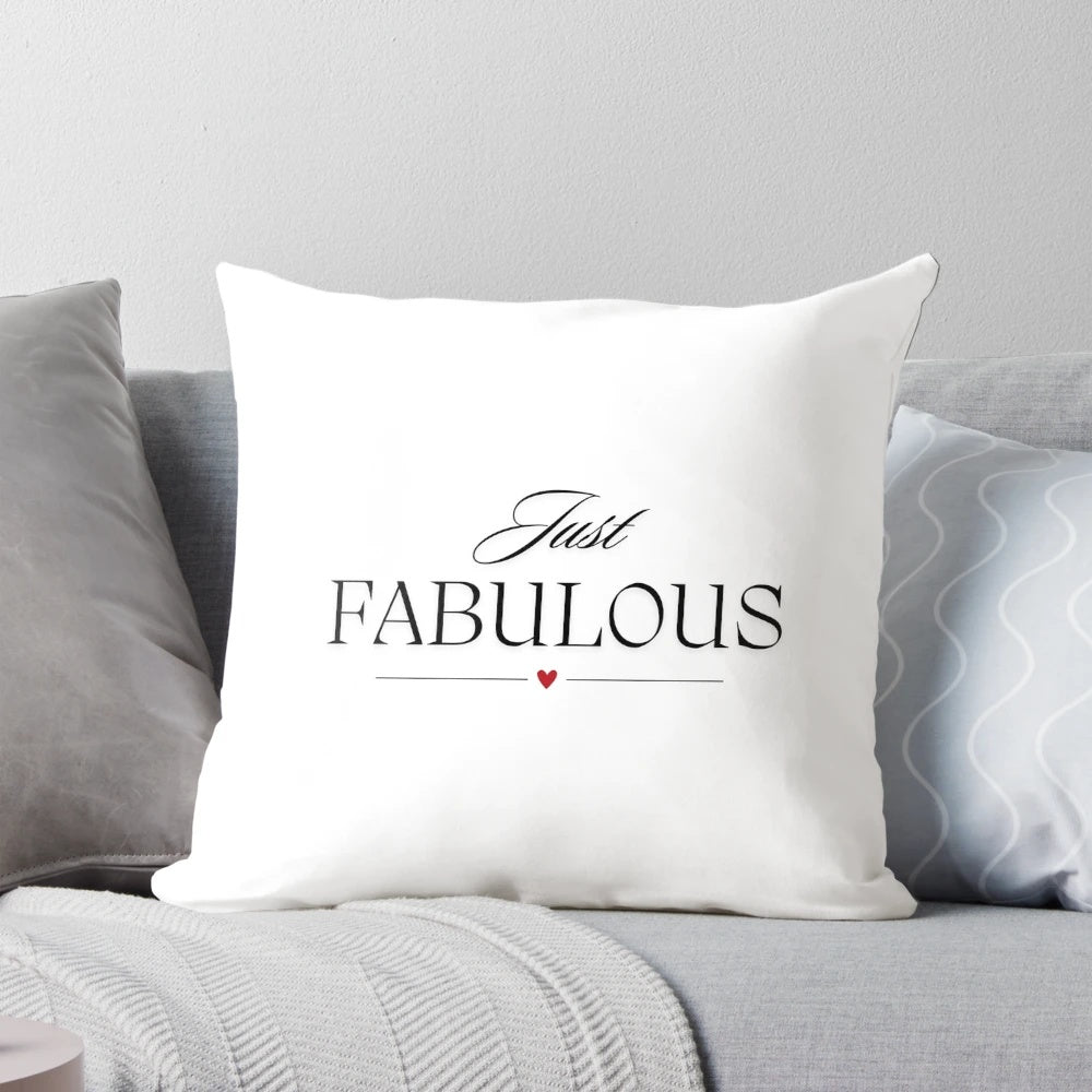 Fabulous black and white pillow with inspirational quote