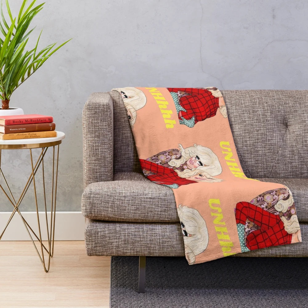 Trixie and Katya inspired plush blanket featuring the iconic drag queens