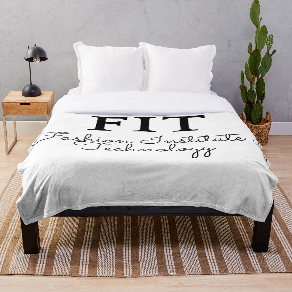 FIT inspired plush blanket for fashion-forward college students
