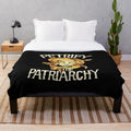 Petrify the patriarchy feminist plush blanket with snakes and mythical creatures