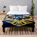 Soft and plush firebird-themed blanket with vintage car inspired design