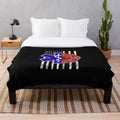 Firefighter and EMT plush blanket with fire department and emergency medical symbols