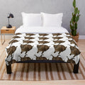 Floppa plush blanket with big ears and cute caracal design