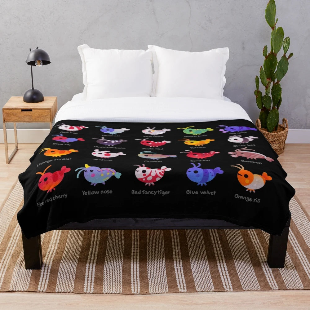 Freshwater shrimp plush blanket for aquarium decor