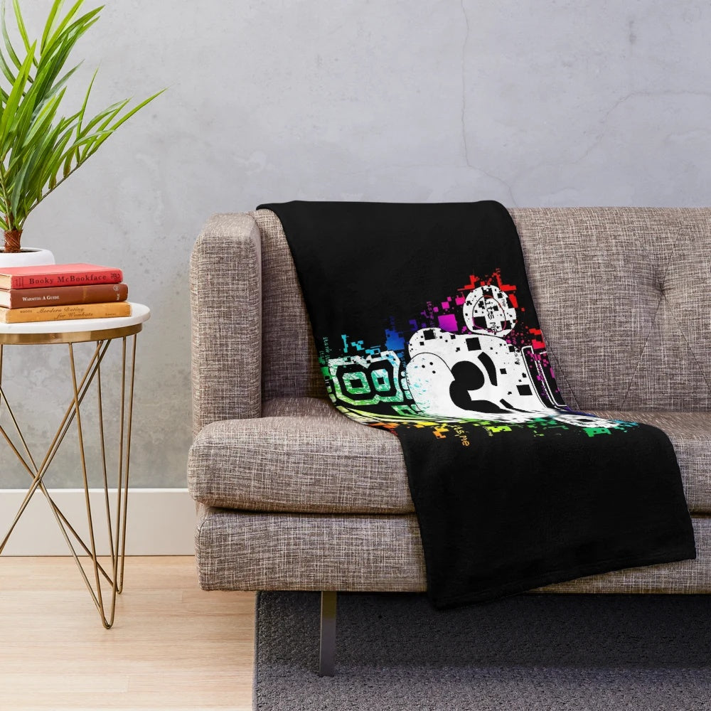 Five Nights at Freddy's inspired plush blanket featuring Freddy Fazbear and other characters