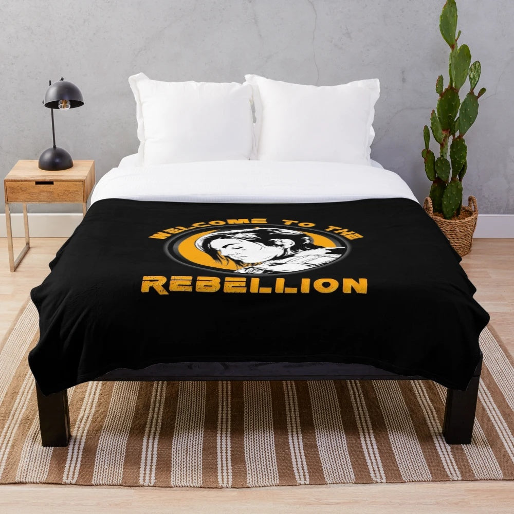 Gina Carano inspired rebellion plush blanket