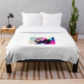 Plush blanket featuring a celebrity design