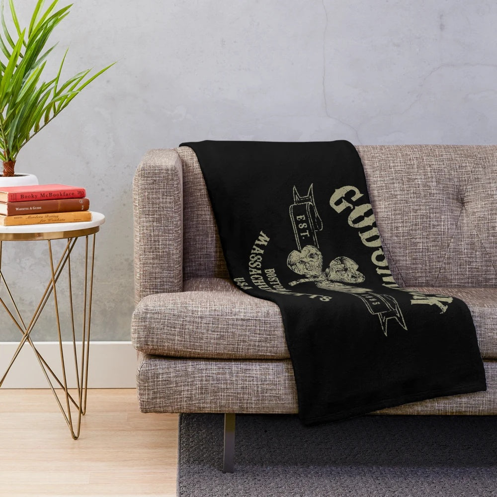 Godsmack-inspired plush blanket featuring the band's logo