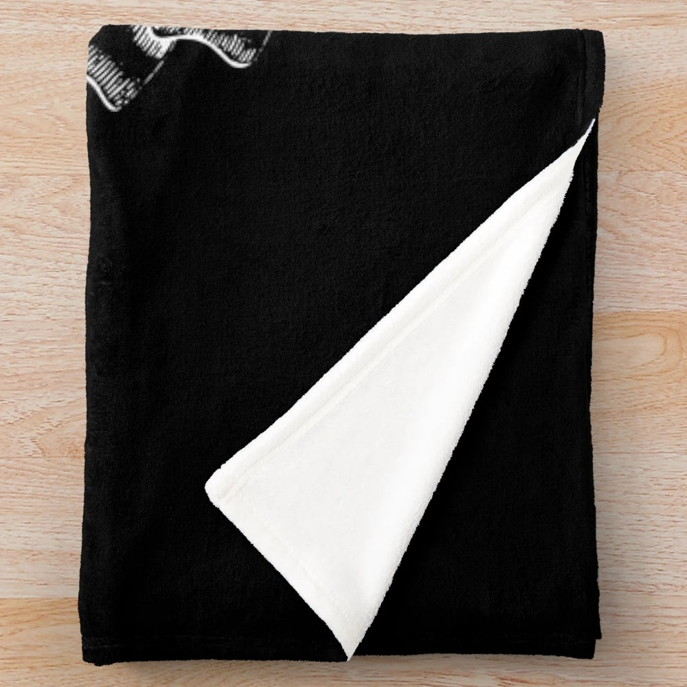 Gothic-inspired plush blanket with Buffy the Vampire Slayer horror motifs