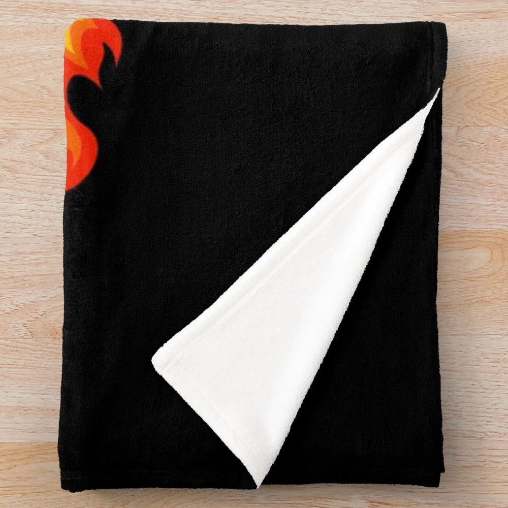 Graphic plush blanket featuring a cool and badass design for recreation and fitness workers