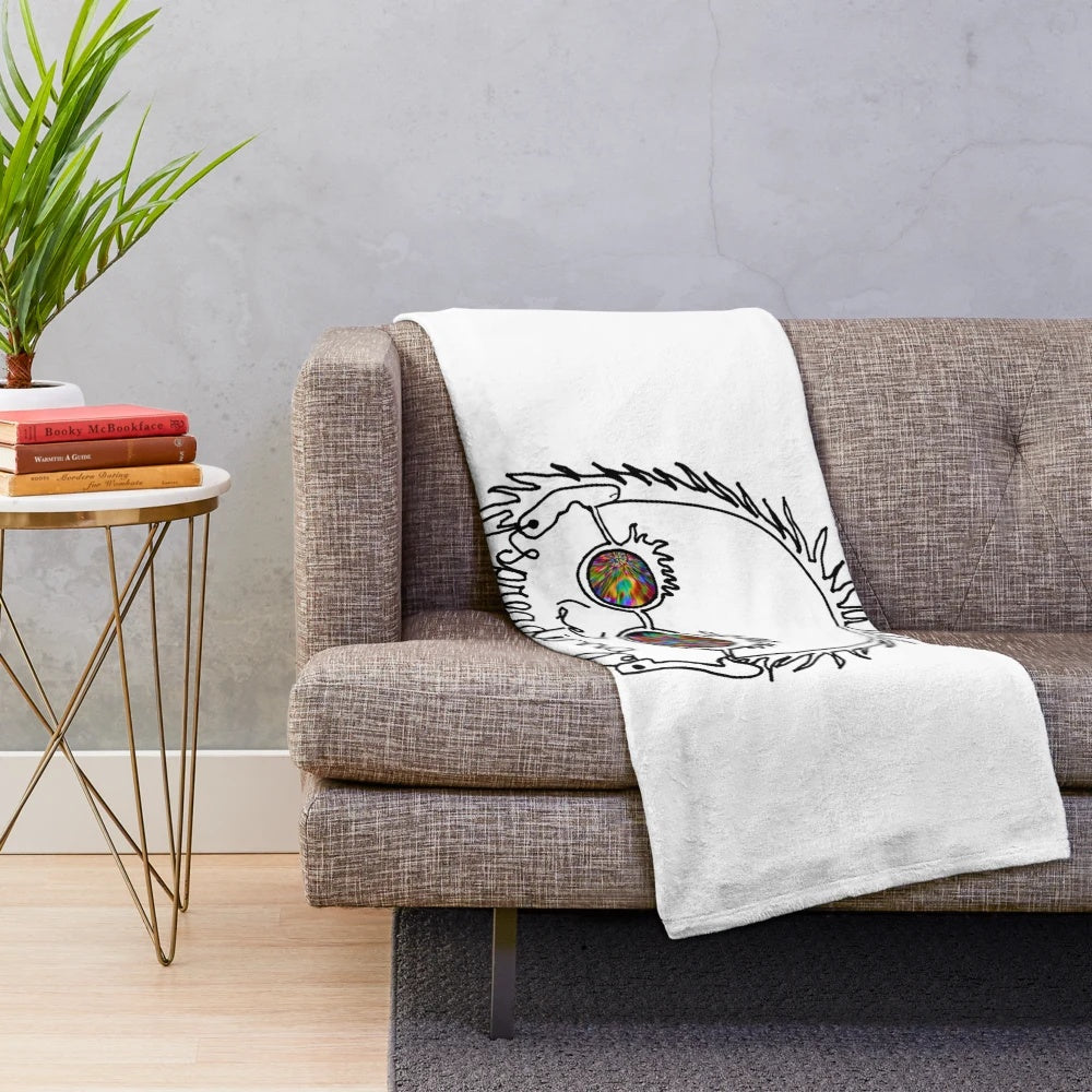 Cozy plush blanket featuring Grouplove's iconic album artwork and band name