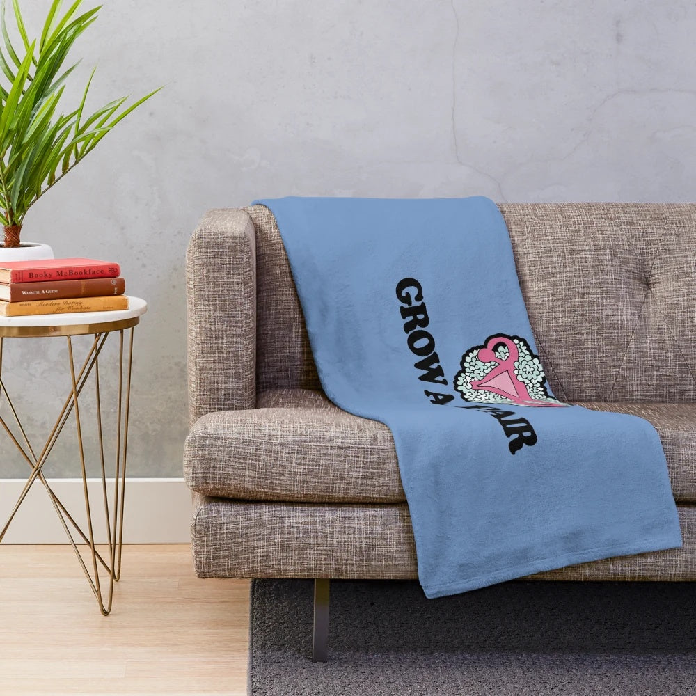 Grow a Pair Plush Blanket featuring a feminist design