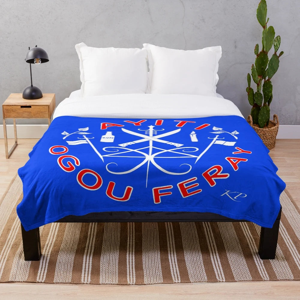 Haitian Voodoo Inspired Plush Blanket