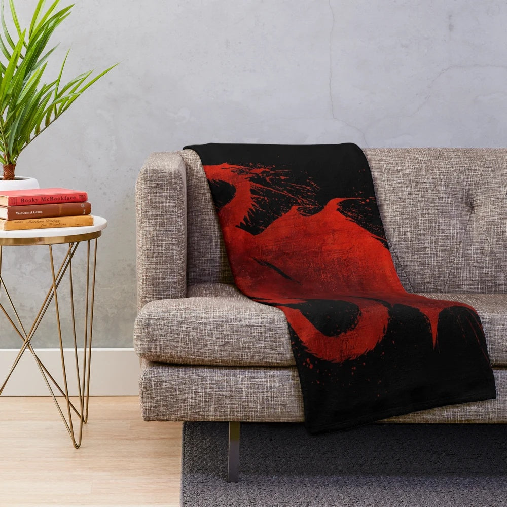 Dragon Age Origins-inspired plush blanket featuring fantasy artwork
