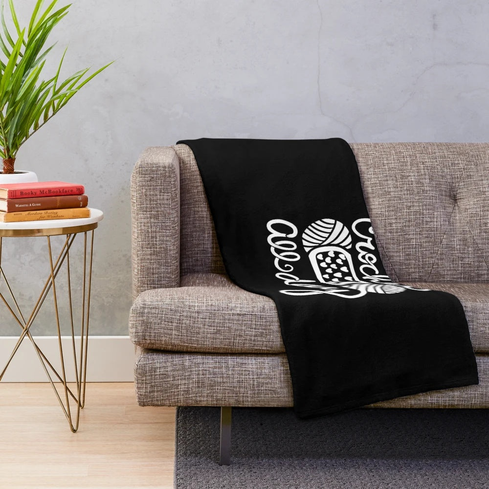Crochet plush blanket in a soft, cozy design