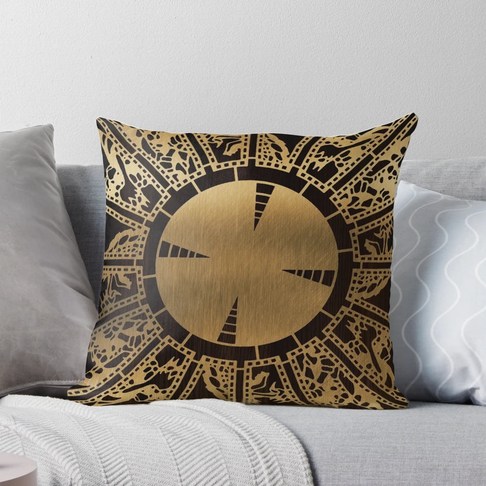 Haunting lament configuration inspired throw pillow with demonic imagery