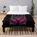 Heartagram Graphic Plush Blanket featuring Ville Valo of the Finnish metal band HIM