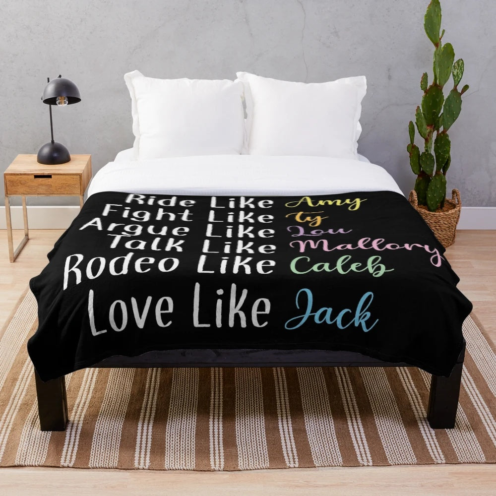 Heartland-Inspired Plush Blanket Featuring Amy Fleming and Ty Borden