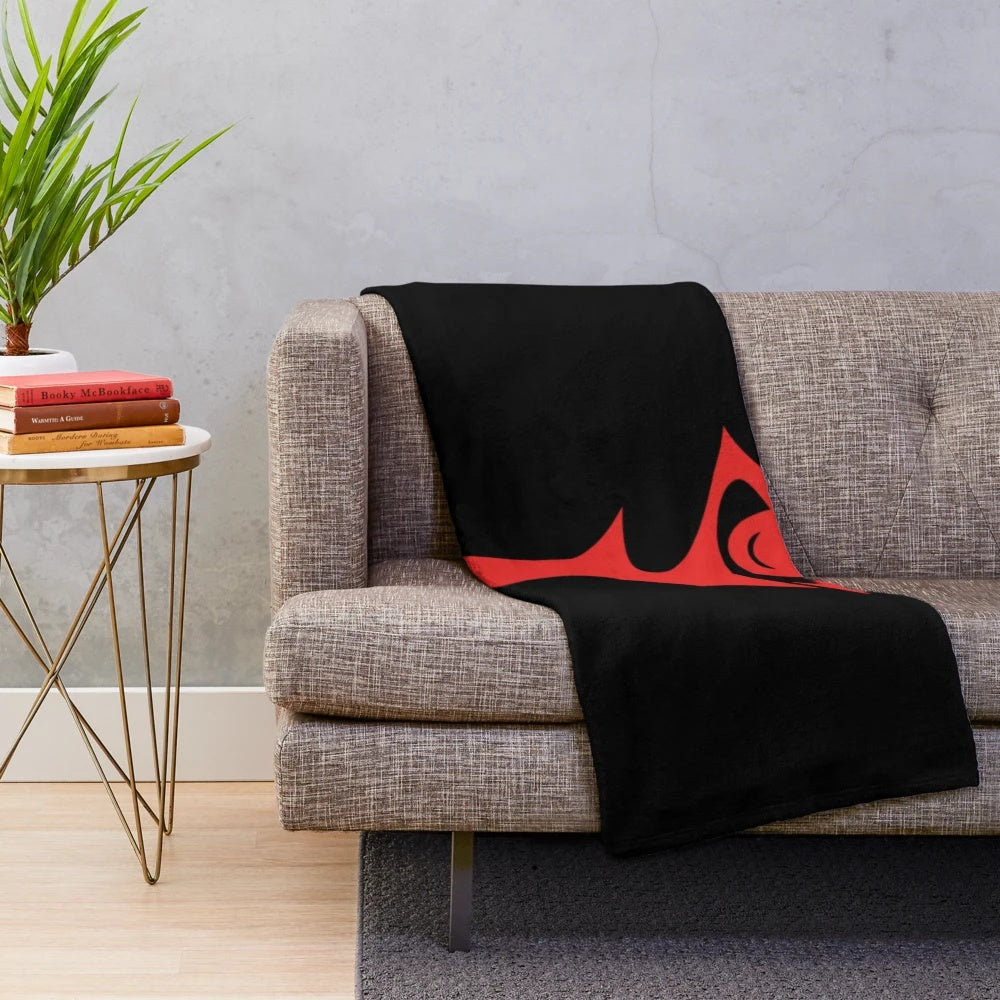 Hellsing-inspired plush blanket featuring iconic characters and symbols