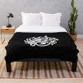 White plush blanket featuring the Hestia Familia Crest from the anime "Is It Wrong to Try to Pick Up Girls in a Dungeon?