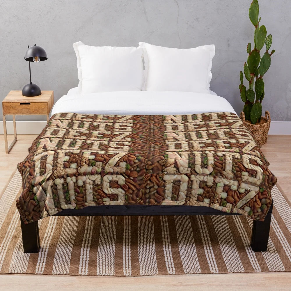 Deez Nuts themed plush blanket with funny meme design