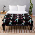 Rapper dancing plush blanket featuring Yung Gravy inspired design