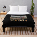 Plush blanket featuring the iconic Flying Scotsman steam locomotive