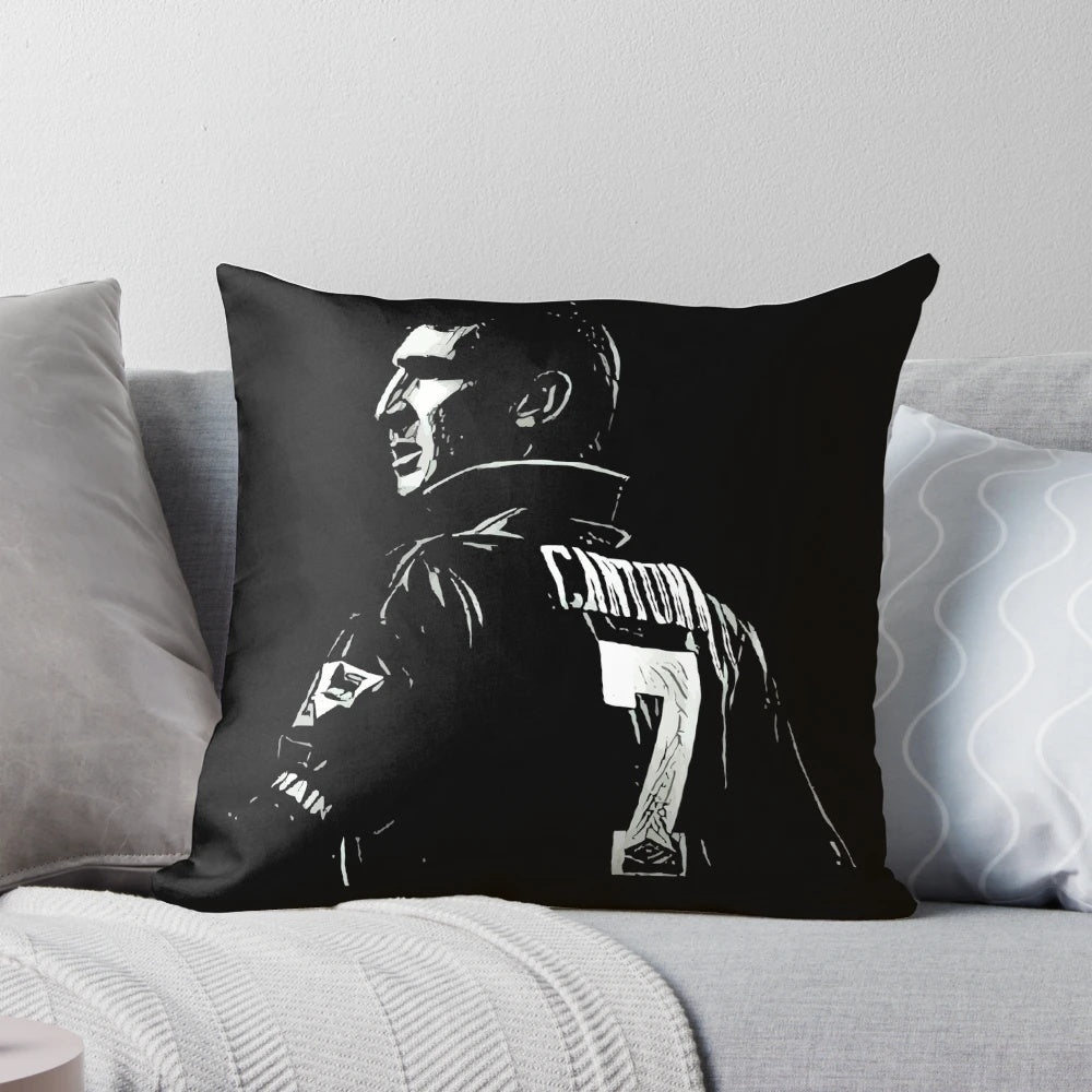 Manchester United pillow featuring football legend Eric Cantona, the "King Eric