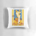 Pillow featuring the iconic character Monsieur Hulot from the classic 1950s French comedy film 'Mr. Hulot's Holiday