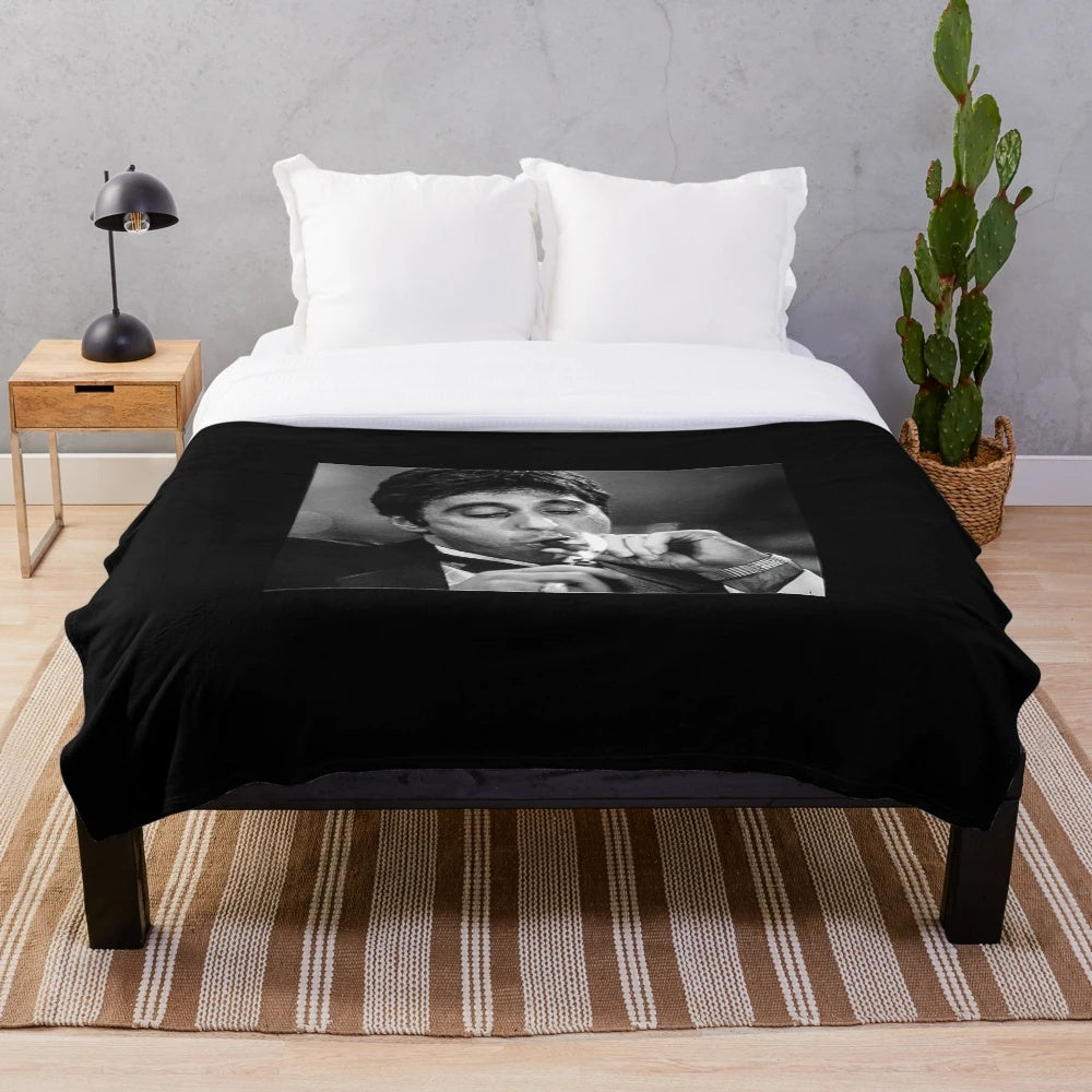 Scarface Plush Blanket featuring Al Pacino as Tony Montana
