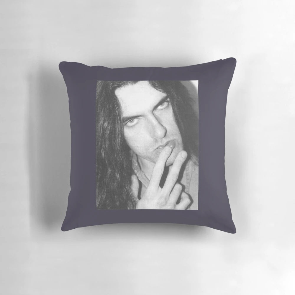 Type O Negative rock music pillow featuring Peter Steele's gothic metal style