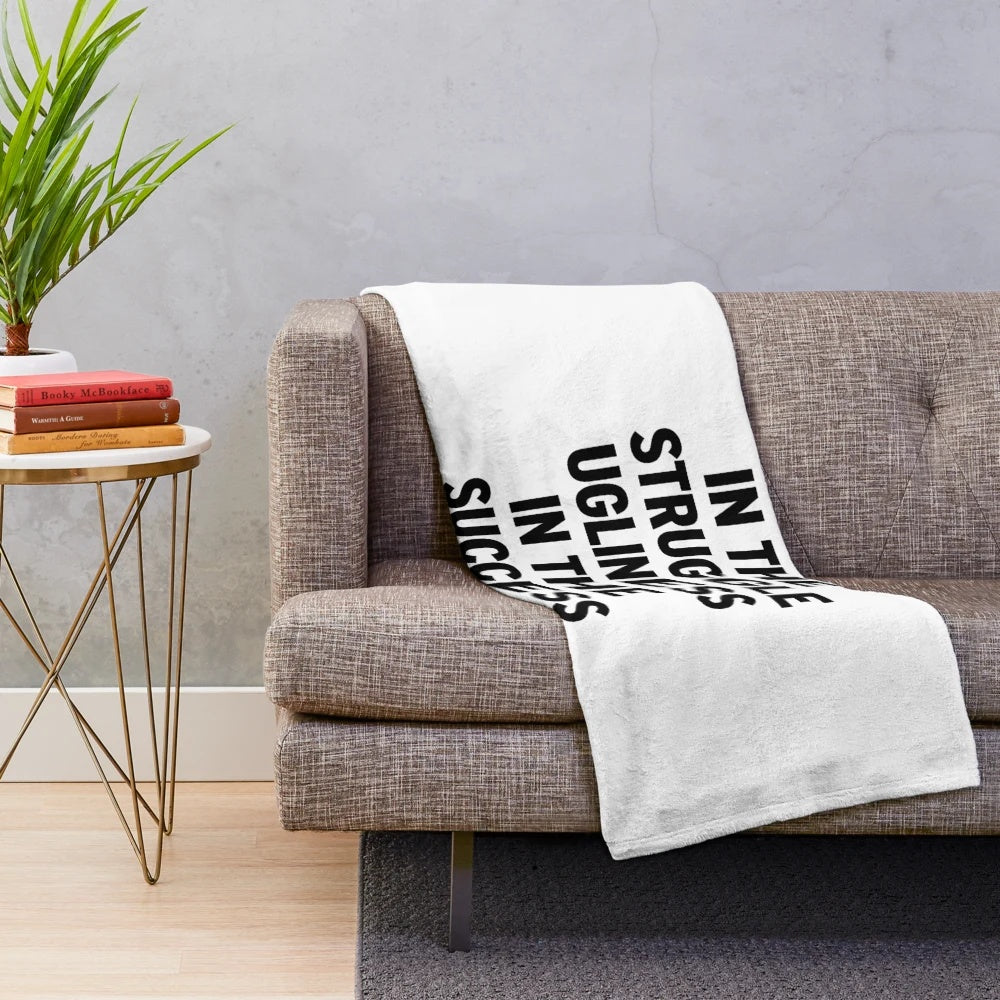 J Cole inspirational plush blanket with "Love Yourz" lyrics