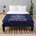 Pharmacist plush blanket with the message "God Found Some of the Strongest Women and Made Them Pharmacists