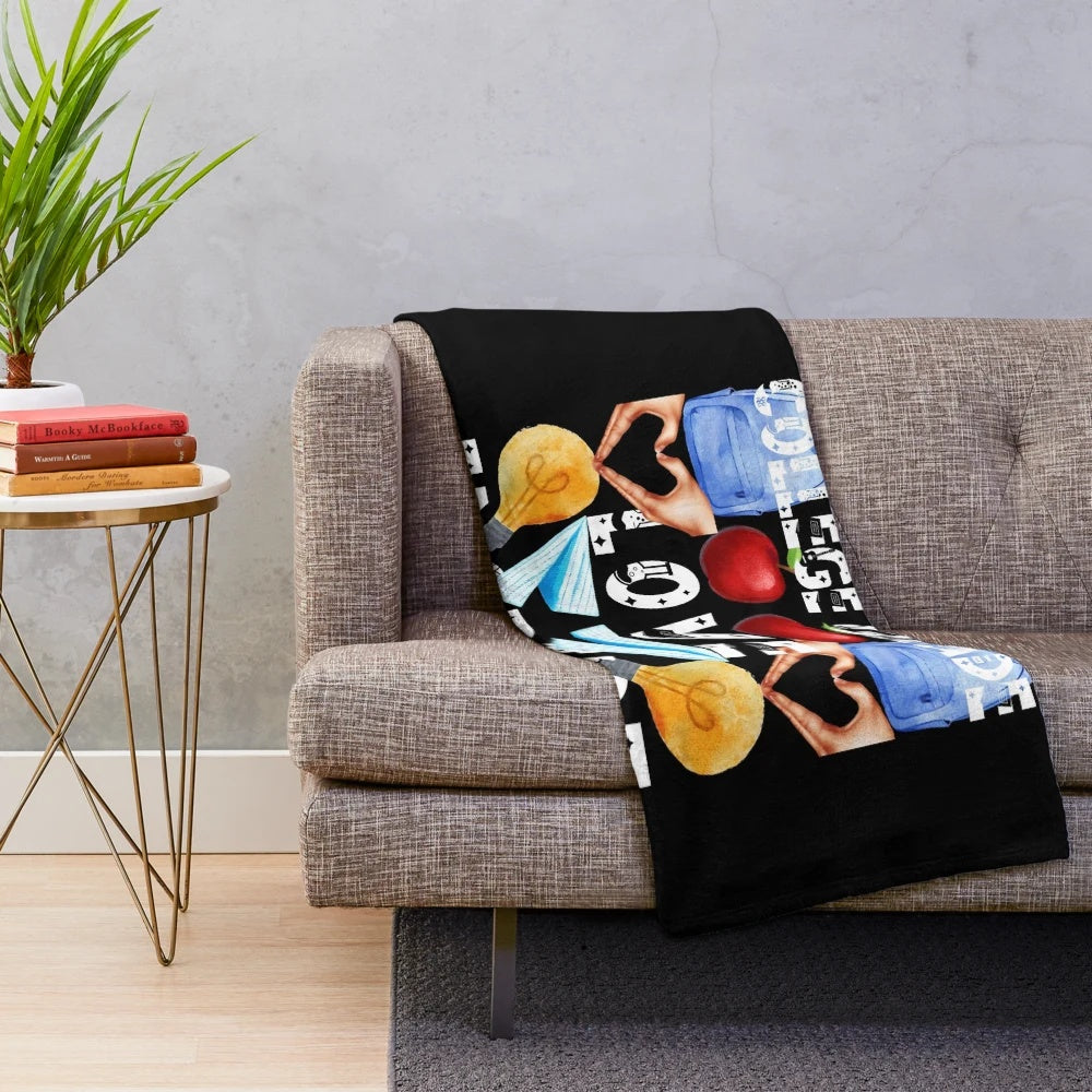 Inspirational plush blanket for college professors, teachers, and future educators