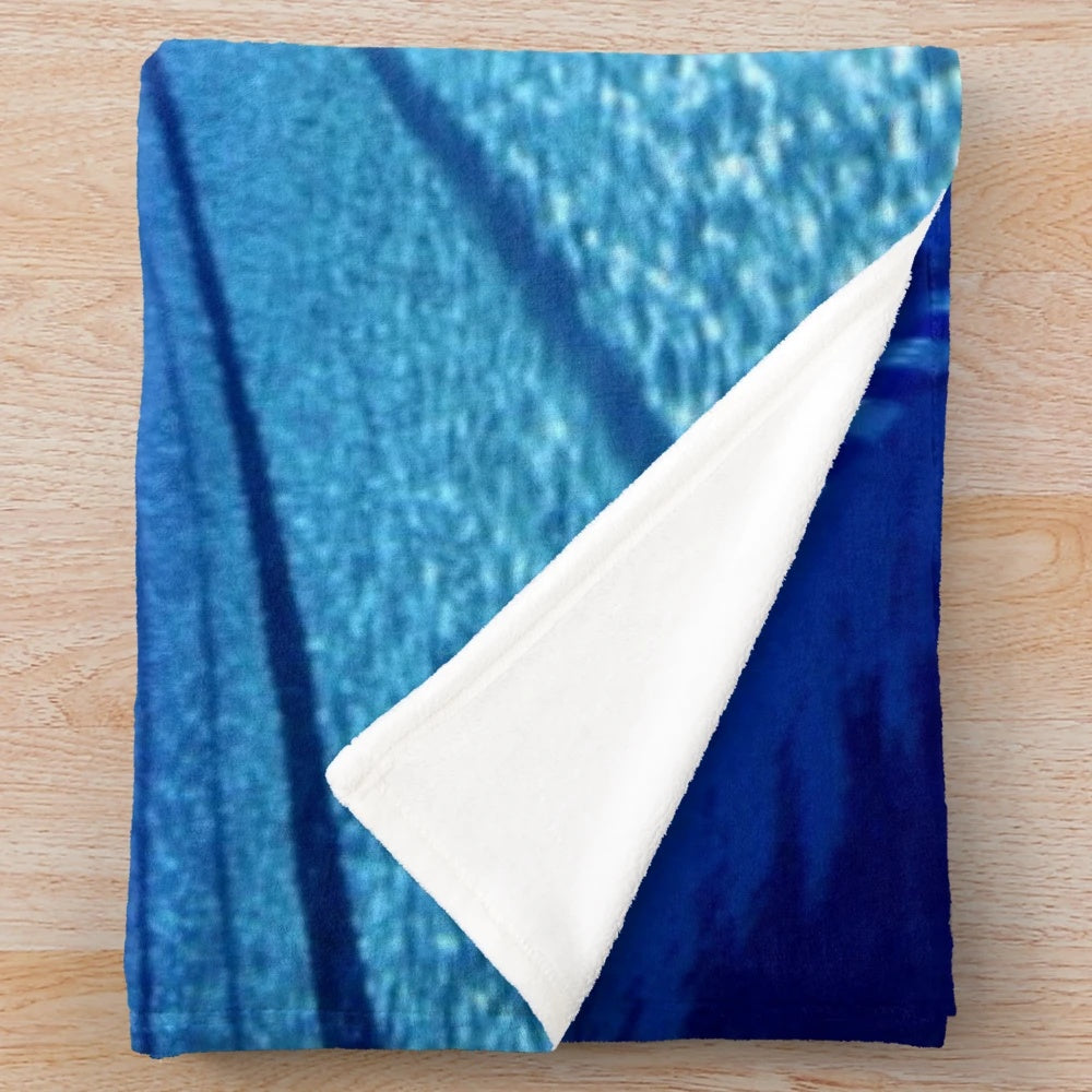 Inspirational swimming quote plush blanket