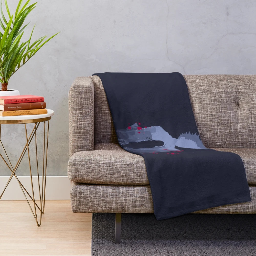 Ishida and Nishimiya inspired plush blanket featuring characters from the anime A Silent Voice