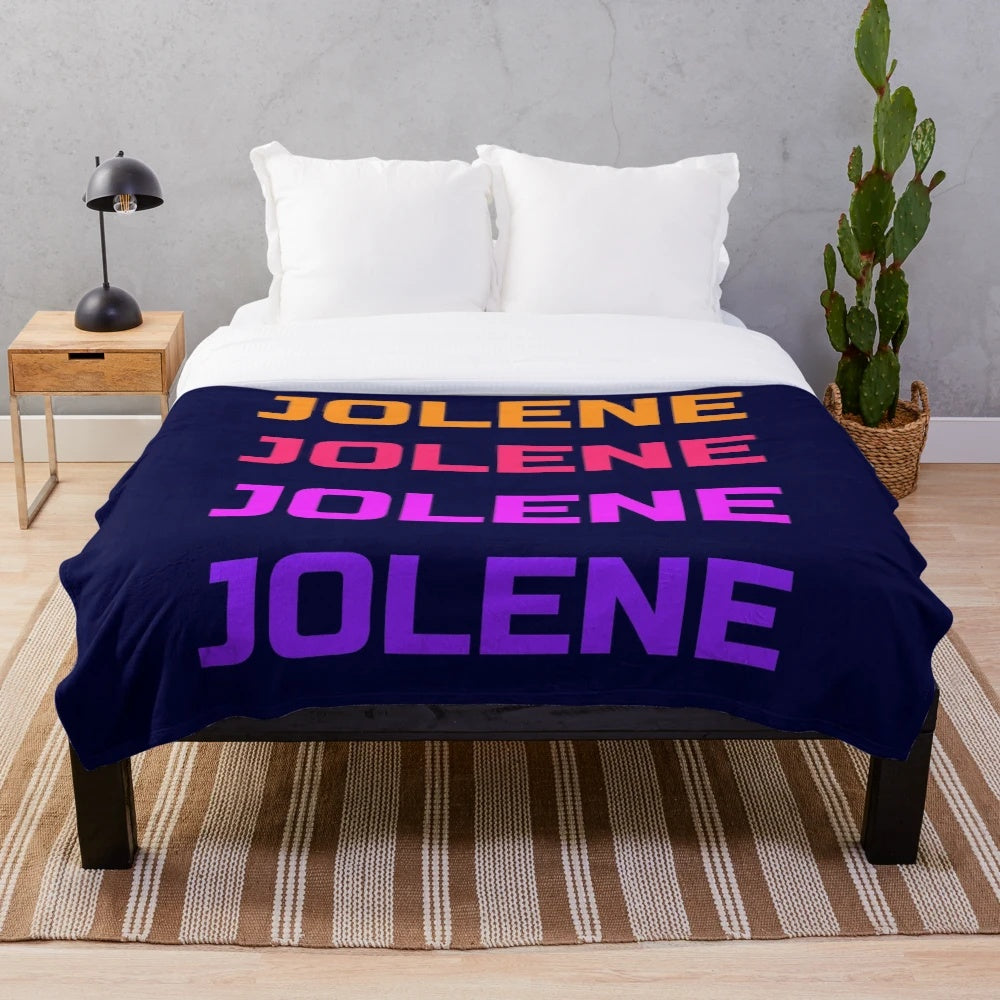 Jolene inspired 80s retro plush blanket