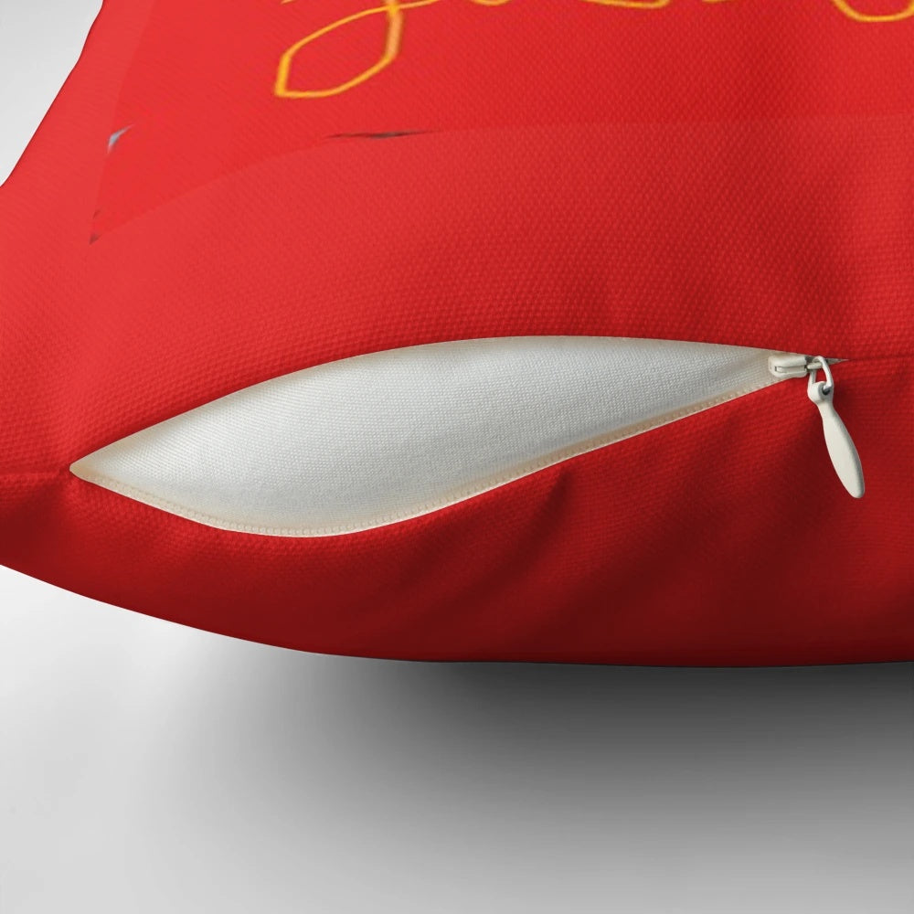A memorial pillow with the text "#GEORGE FLOYD" in white text on a black background, honoring the legacy of George Floyd and the ongoing fight for racial justice.